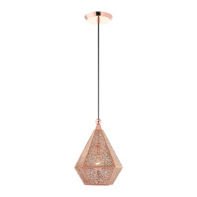 Livex Lighting Aberdeen 1 - Light Pendant in  Rose Gold