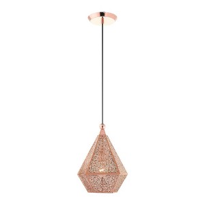 Livex Lighting Aberdeen 1 - Light Pendant in  Rose Gold - 1 of 4