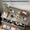 4/5 Drawer Dresser for Bedroom, Farmhouse Tall Chest of Drawers with Metal Handles, - 4 of 4