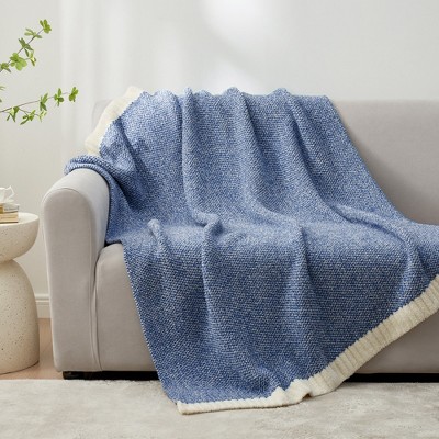 Snuggle Sac Reversible Throw Blanket Knitted Blanket Soft Bedding Blankets