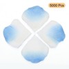 Unique Bargains Wedding Party Decoration Silk Artificial Flower Rose Petals 2''x2'' 5000 Pcs Light Blue&White - 3 of 3