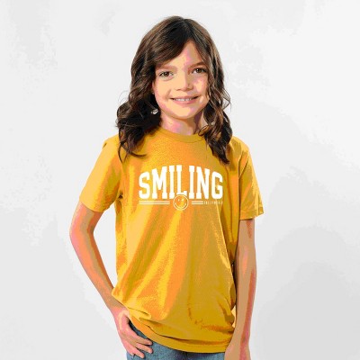 The Juniper Shop SmileyWorld Arched Varsity Youth Short Sleeve Tee