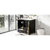 Okak Freestanding 30" Bathroom Vanities with 1 Door & 4 Drawers  Vanity with Ceramic Sink Solid Wood Bathroom Cabinet with Sink Combo - 4 of 4