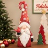 Northlight Gnome in Lighted Hat Holding Cardinal Christmas Decoration - 20" - LED Warm White Lights - 2 of 4