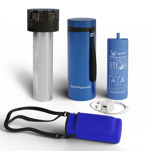 4ALLFAMILY Voyager Auto Shut Off Insulin Cooler TSA Approved Biogel & USB Fridge Temp 36-46°F, Blue - 1 of 4