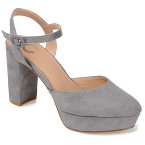 Journee Collection Womens Roslynn Almond Toe High Block Heel Pumps - 1 of 4