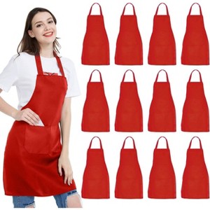 The Workhorse Apron: 12-Pack Black Bib Aprons with Pockets - Durable, Machine-Washable for Kitchen, Crafting, BBQ & Studio - 1 of 4