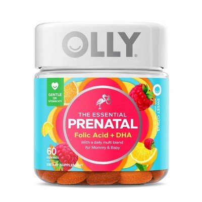 Olly Essential Prenatal Multivitamin Vibrant Dietary Supplement Gummies - Citrus - 60ct