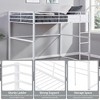Twin Metal Loft Bed – Guard Rails & Flat Ladder - 3 of 4