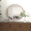 Vynxaria 32 Inch Gold Round Wall Mirror - Elegant Circular Bathroom Accent - 2 of 4