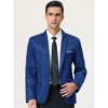 Lars Amadeus Men's Dress Slim Fit Single Breasted One Button Prom Suit Sports Blazer - 3 of 4