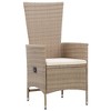 vidaXL 3 Piece Patio Dining Set with Cushions Beige - 3 of 4