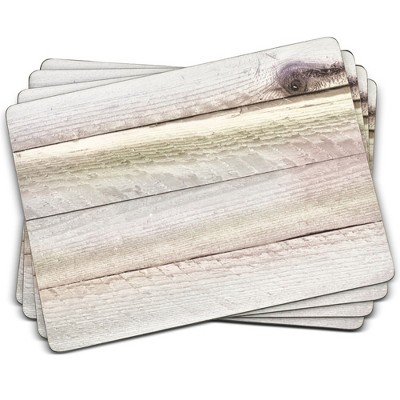 Pimpernel Driftwood Placemats, Set of 4 (15.7” x 11.7”), Cork, Driftwood-Inspired Design, Easy to Clean, Great for Beach or Coastal Decor Enthusiasts