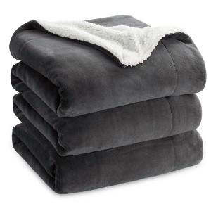 Bedsure Faux Wool Blanket–Solid Color Throw, Ultra Soft and Warm Reversible Blanket for Bed or Couch - 1 of 4