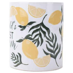 Elanze Designs World's Best MOM Lemons Yellow 11 Ounce Stoneware Coffee Mug - 1 of 2