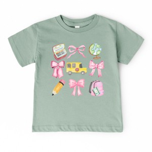The Juniper Shop Coquette Watercolor School Chart Toddler Short Sleeve Tee - 1 of 4