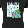 Women's - Pokémon - Bulbasaur Squares Fitted Graphic T-Shirt - 2 of 3