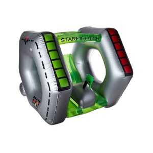 Swimline 40” Inflatable Starfighter Super Squirter Swimming Pool Float - Gray/Green - 1 of 2