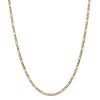 Black Bow Jewelry 3.5mm, 14k Yellow Gold, Hollow Figaro Chain Necklace - 3 of 4