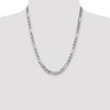 Black Bow Jewelry Mens 6.5mm Sterling Silver Solid Figaro Anchor Chain Necklace - 2 of 4