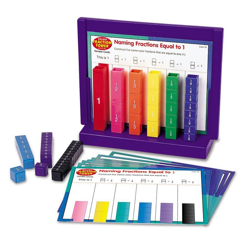 Learning Resouces Rainbow Fraction Fraction Tower Activity Set, Ages 5+, 1 of 6
