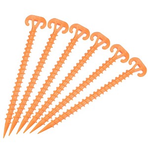Unique Bargains Tent Stakes Spiral Ground Pegs for Outdoor Canopy - 1 of 4