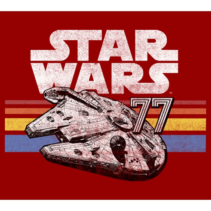 Men's Star Wars Millennium Falcon 77' Vintage Stripes T-Shirt, 2 of 6