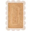 Unique Loom Scallop Braided Jute Collection Area Rug - Solid - 2 of 4