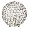10" Elipse Medium Contemporary Metal Crystal Round Orb Table Lamp - Lalia Home - 3 of 4