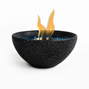 Tabletop Fire Pit Black, Table Top Fire Bowl Outdoor & Indoor Portable Ethanol Fireplace Alcohol Fire Pot - 1 of 4