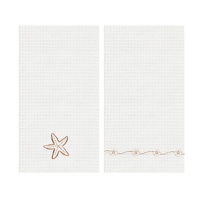 C&F Home Starfish Waffle Weave Kitchen Towel Set