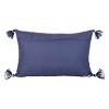 14X22 Inch Hand Woven Geo Pattern Outdoor Pillow Navy Polyester With Polyester Fill by Foreside Home & Garden - 4 of 4