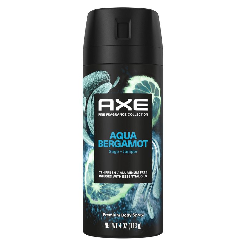 Axe Aqua Bergamot 72-Hour Aluminum-Free Premium Body Spray - Sage + Juniper - 4oz, 3 of 10