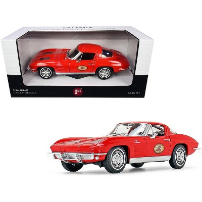 1963 Chevrolet Corvette Red "The Busted Knuckle Garage" 1/24 Diecast Model Car by First Gear