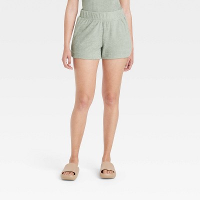 Women's Mid-Rise Pull-On Shorts - A New Day™ Green