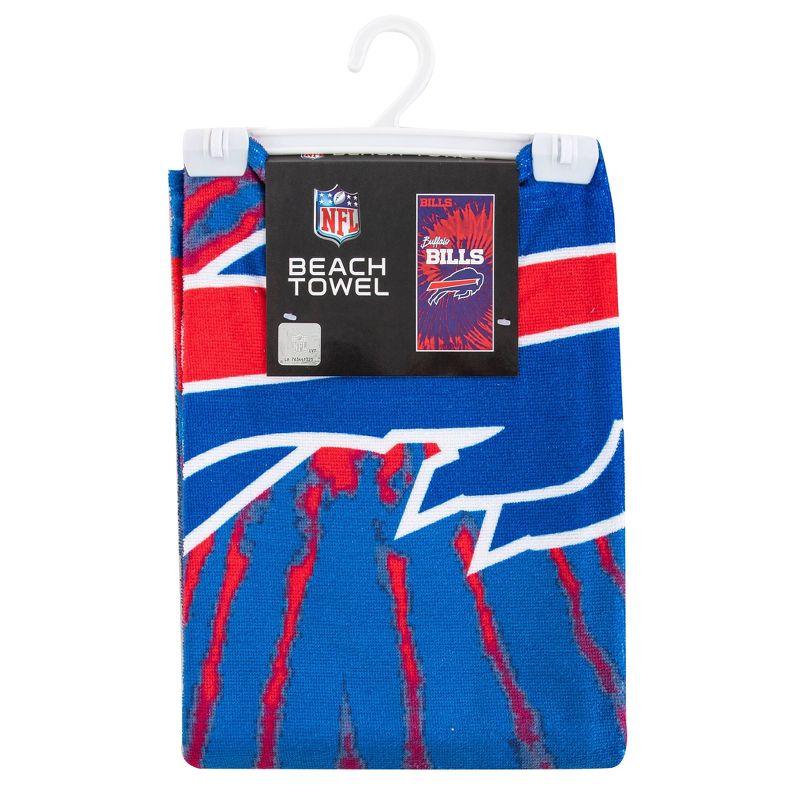 NFL Buffalo Bills Pyschedelic Beach Towel, 4 of 7