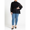 ELOQUII Women's Plus Size Twofer Sweater With Chiffon - 4 of 4