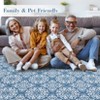 Modern Washable Area Rug for Living Room, Floral Area Rug with Non Slip Backing, Foldable Indoor Low Pile Carpet for Home - 4 of 4