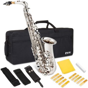 LyxJam Alto Saxophone, E-Flat Brass Sax Beginners Kit - 1 of 4