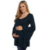 Maternity Long Bell Sleeve Flared Tunic Top - 24seven Comfort Apparel™ - 2 of 4