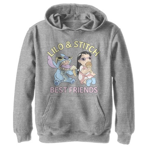 Oversized printed hoodie - Dark grey/Lilo & Stitch - Kids