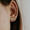 Pompeii3 2Ct TW Heart Shape Diamond Studs Lab Created 14k White Gold - 3 of 4
