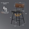 Bekrvio 26" Counter Height Swivel Bar Stools - Upholstered Faux Leather, Wood Backs & Metal Legs, Counter Stools for Kitchen Island - 4 of 4