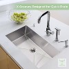 Undermount Kitchen Sink, Stainless Steel Single/Double Bowl Bar/Prep Sink, Includes Basket Strainer & Drying Rack - 3 of 4