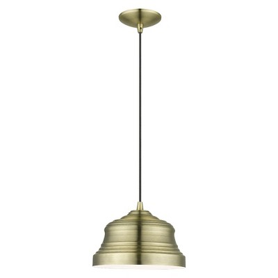 Livex Lighting Endicott 1 - Light Pendant in  Antique Brass