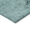 Teal Blue Turquoise And Charcoal Oriental Washable Indoor Outdoor Area Rug - 4 of 4