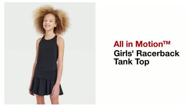 Girls&#39; Racerback Tank Top - All In Motion™, 2 of 5, play video