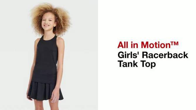 Girls&#39; Racerback Tank Top - All In Motion™, 2 of 5, play video