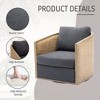 CAVINAS 360 Degree Swivel Chair, Swivel Barrel Chair, Rattan Accent Chair, Single Sofa Chair for Living Room, Leisure Arm Chair - 2 of 4