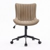 YOUNIKE Modern Home Office Chair Adjustable Swivel Desk Chair Leather Rolling Task Vanity Chair Seat Size 19.49"Wx16.93"Dx(17.91-22.64)"H - 4 of 4